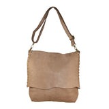 Borsa donna a spalla in vera pelle vintage  Made in Italy tinto lavato in capo ZETA SHOES