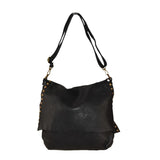 Borsa donna a spalla in vera pelle vintage Made in Italy tinto lavato in capo ZETA SHOES