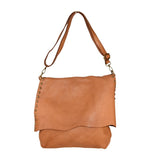 Borsa donna a spalla in vera pelle vintage  Made in Italy tinto lavato in capo ZETA SHOES