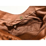 Borsa donna a spalla in vera pelle vintage Made in Italy tinto lavato in capo ZETA SHOES
