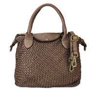 Borsa donna a spalla in vera pelle vintage Made in Italy tinto lavato in capo ZETA SHOES
