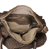 Borsa donna a spalla in vera pelle vintage Made in Italy tinto lavato in capo ZETA SHOES
