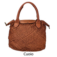 Borsa donna a spalla in vera pelle vintage Made in Italy tinto lavato in capo ZETA SHOES