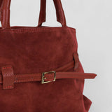 Borsa a spalla donna in pelle scamosciata made italy ZETA SHOES