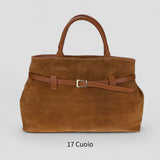 Borsa a spalla donna in pelle scamosciata made italy ZETA SHOES