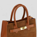 Borsa a mano con tracolla donna in pelle scamosciata made italy ZETA SHOES