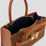 Borsa a mano con tracolla donna in pelle scamosciata made italy ZETA SHOES