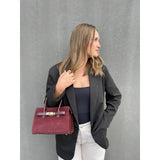 Borsa a mano con tracolla donna in pelle scamosciata made italy ZETA SHOES