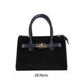 Borsa a mano con tracolla donna in pelle scamosciata made italy ZETA SHOES