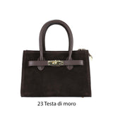 Borsa a mano con tracolla donna in pelle scamosciata made italy ZETA SHOES