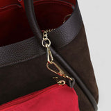 Borsa a spalla in pelle camoscio 100% made italy Made in Italy ZETA SHOES