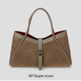 Borsa a spalla in pelle camoscio 100% made italy Made in Italy ZETA SHOES