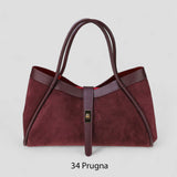 Borsa a spalla in pelle camoscio 100% made italy Made in Italy ZETA SHOES