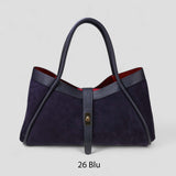 Borsa a spalla in pelle camoscio 100% made italy Made in Italy ZETA SHOES