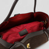 Borsa a spalla in pelle camoscio 100% made italy Made in Italy ZETA SHOES