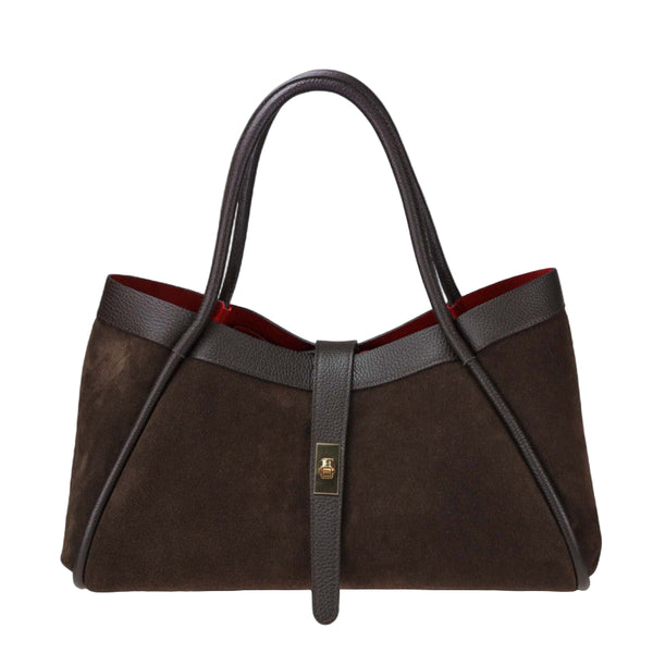 Borsa a spalla in pelle camoscio 100% made italy Made in Italy ZETA SHOES