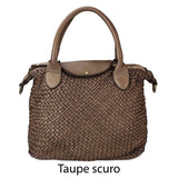 Borsa donna a mano in vera pelle vintage Made in Italy tinto lavato in capo ZETA SHOES