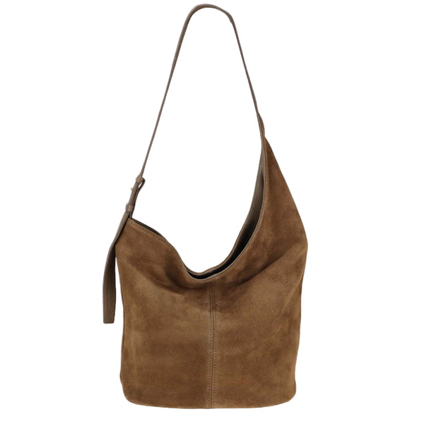 Borsa a spalla in pelle camoscio 100% made italy Made in Italy ZETA SHOES