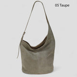 Borsa a spalla in pelle camoscio 100% made italy Made in Italy ZETA SHOES