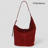 Borsa a spalla in pelle camoscio 100% made italy Made in Italy ZETA SHOES