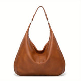 Elegant Women's Tote Bag - Chic Large Capacity Shoulder & Crossbody Handbag, Durable Faux Leather, Versatile for Work or Casual Outings