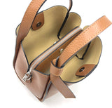 Pienza – Italian Leather Tote Handbag – Taupe