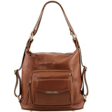 TL Bag - Leather 2-in-1 convertible backpack shoulder bag | TL141535
