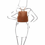 TL Bag - Soft leather backpack - convertible 2-in-1 backpack shoulder bag | TL142138