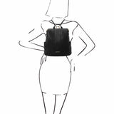 TL Bag - Soft leather backpack - convertible 2-in-1 backpack shoulder bag | TL142138