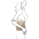 TL Bag - Soft leather backpack - convertible 2-in-1 backpack shoulder bag | TL142138