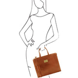 Palermo - Italian leather briefcase 3-compartment for women | TL141343