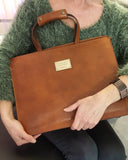 Palermo - Italian leather briefcase 3-compartment for women | TL141343