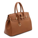 TL Bag - Leather handbag with golden hardware | TL141529