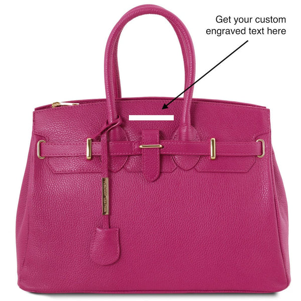 TL Bag - Leather handbag with golden hardware | TL141529