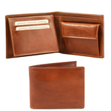 Exclusive leather 3 fold wallet for men with coin pocket | TL140763
