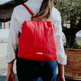 TL Bag - Soft leather backpack - convertible 2-in-1 backpack shoulder bag | TL142138