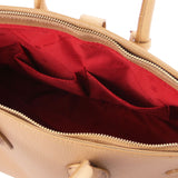 TL Bag - Leather handbag with golden hardware | TL141529