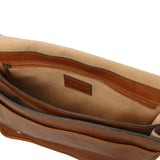 TL Messenger - Two compartment matte leather shoulder bag - Large size | TL142430