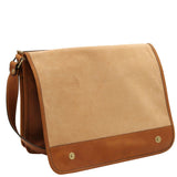 TL Messenger - Two compartment matte leather shoulder bag - Large size | TL142430
