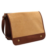TL Messenger - Two compartment matte leather shoulder bag - Large size | TL142430
