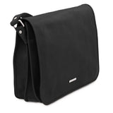 TL Messenger - Two compartment matte leather shoulder bag - Large size | TL142430