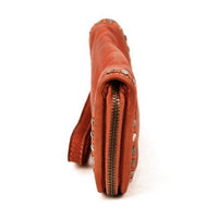 Portafoglio in vera pelle lavata effetto vintage borchie made in italy Zeta Shoes