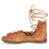 A.S 98 sandali scarpe allacciate Donna in vera pell Pelle vintage