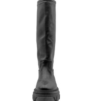 Chunky boots in vera pellemade in italy Nero
