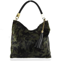Borsa a tracolla  in pelle cavallino leopardo zebra made in italy Zeta Shoes