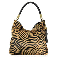 Borsa a tracolla  in pelle cavallino leopardo zebra made in italy Zeta Shoes