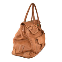 Borsa a spalla donna in vera pelle effetto vintage tinto lavato in capo ZETA SHOES