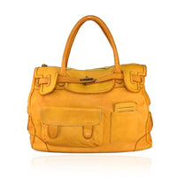 Borsa a spalla donna in vera pelle effetto vintage tinto lavato in capo ZETA SHOES