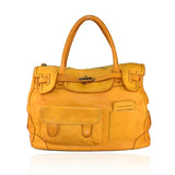 Borsa a spalla donna in vera pelle effetto vintage tinto lavato in capo ZETA SHOES