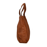 Borsa a spalla con tracolla in vera pelle  effetto vintage tinto lavato in capo made in italy